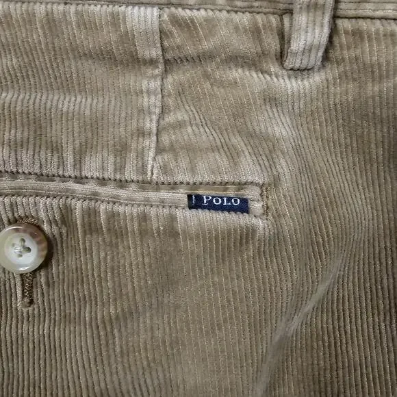 Polo Ralph Lauren Pants Mens 36x32 Corduroy Tan Khaki Preppy Utility Workwear - Picture 12 of 16